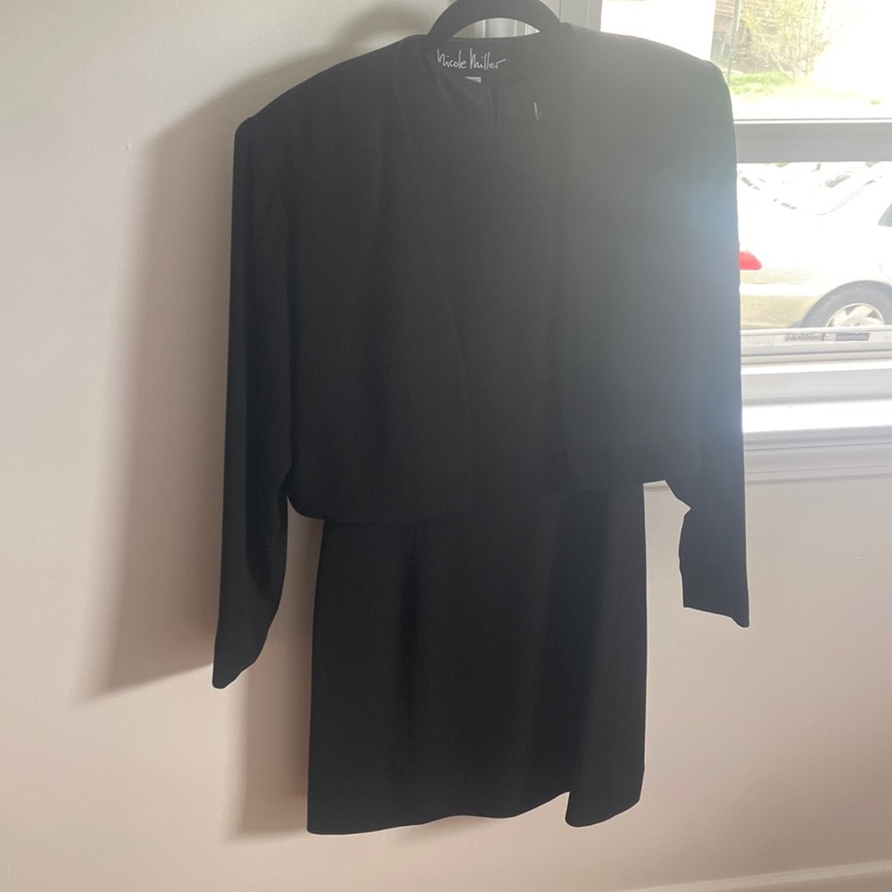 nicole miller black dress w blazer